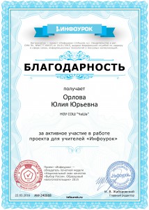 Благодарность проекта infourok.ru №240668 (2)