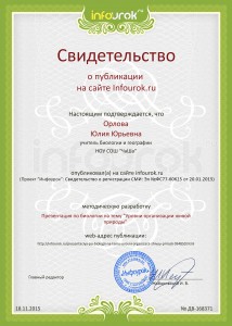 Сертификат проекта infourok.ru № ДВ-168371
